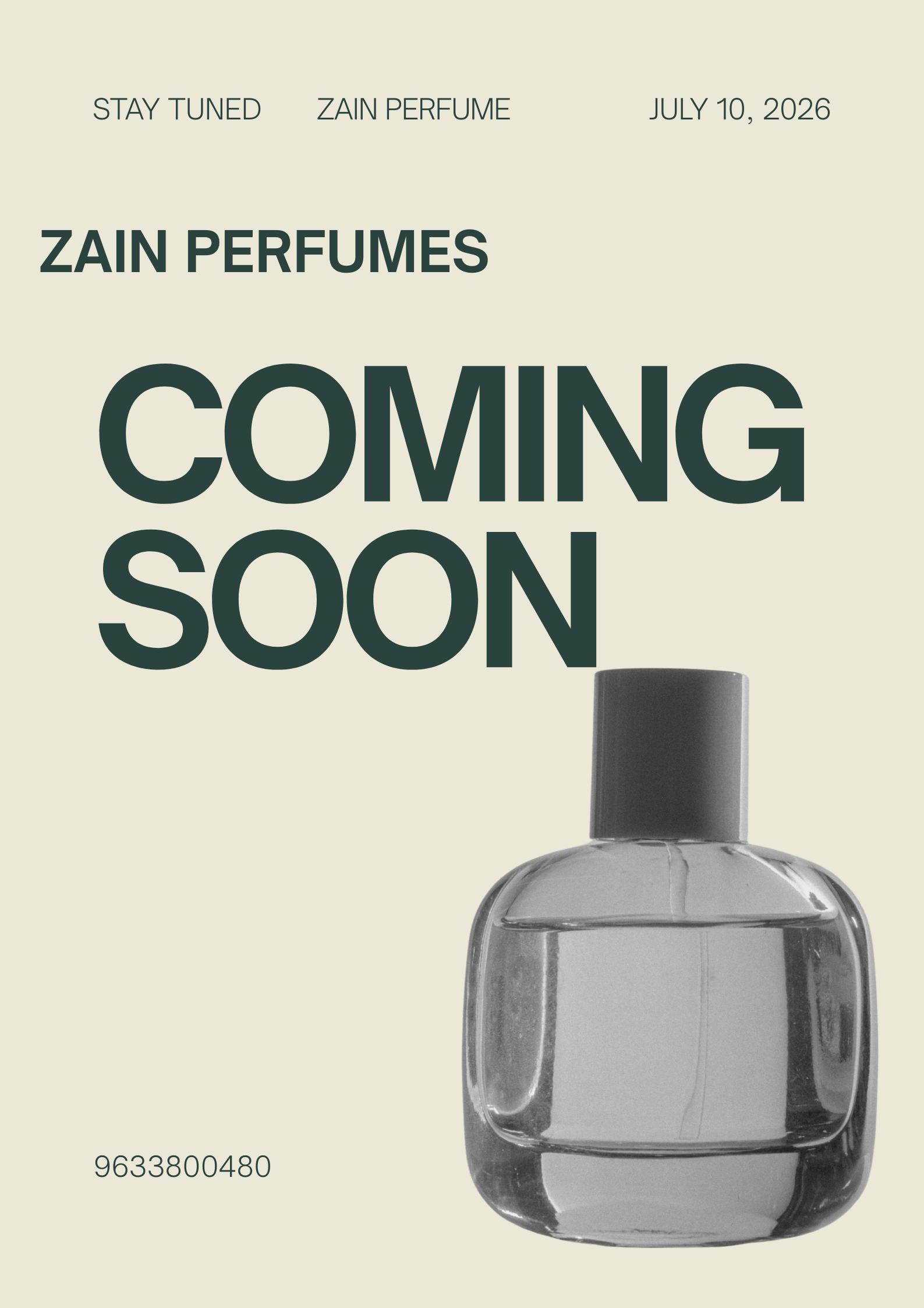 Beige Black Bold Coming Soon Poster